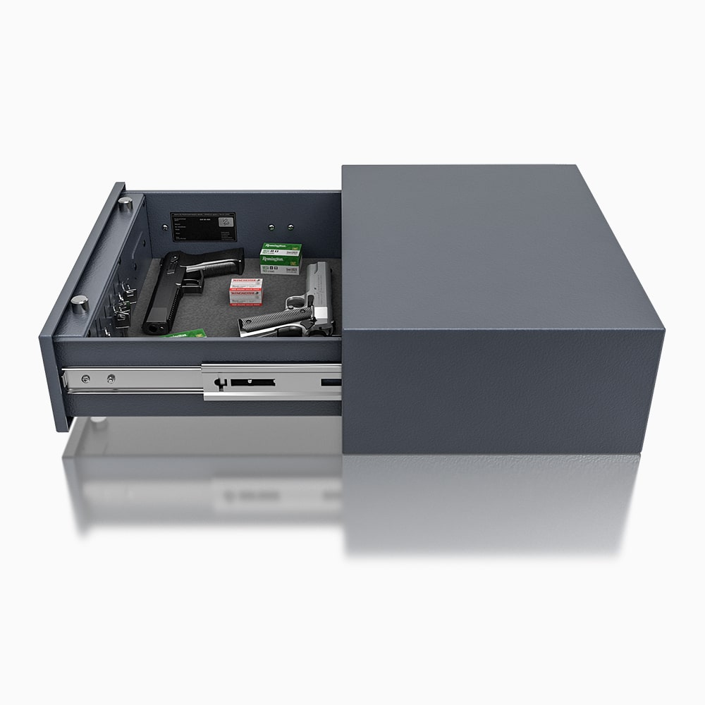 Skriňa na zbrane DR 50-01 s kľúčovým zámkom, vo farbe RAL 7024