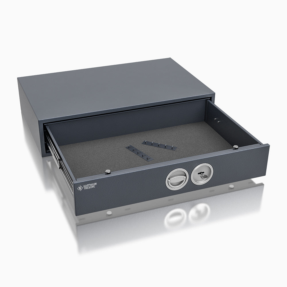 Domový trezor DR 40-02 s kľúčovým zámkom, vo farbe RAL 7024