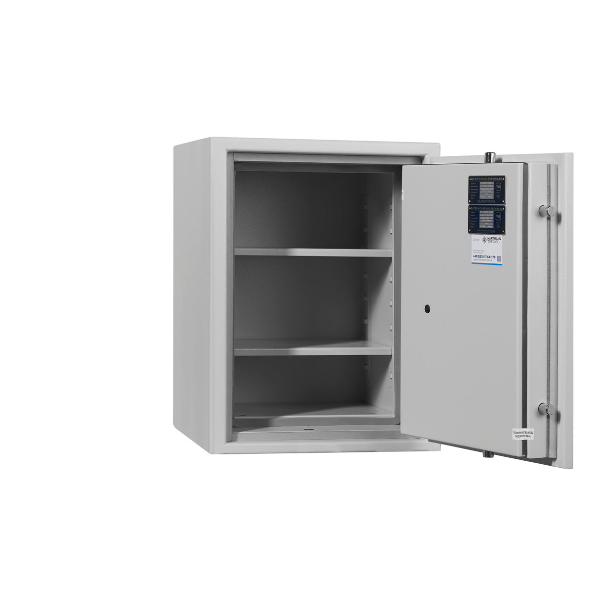 Ohňovzdorný trezor odolný proti vlámaniu D 109-10 s kódovým zámkom, vo farbe RAL 7035